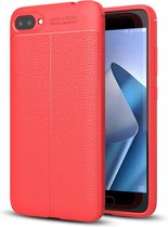 Voor ASUS Zenfone 4 Max Plus / ZC554KL Litchi Texture TPU beschermhoes (rood)