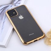 Transparante TPU anti-drop en waterdichte mobiele telefoon beschermhoes voor iPhone 11 (goud)