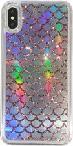 Waterfall roze glitter case geschikt voor Apple iPhone Xr met Privacy Glas