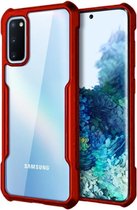 Samsung Galaxy S20 Bumper case - rood met Privacy Glas