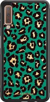 Samsung A7 2018 hoesje - Luipaard groen | Samsung Galaxy A7 (2018) case | Hardcase backcover zwart
