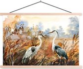 Schoolplaat Reigers