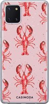 Samsung Note 10 Lite hoesje siliconen - Lobster all the way | Samsung Galaxy Note 10 Lite case | blauw | TPU backcover transparant