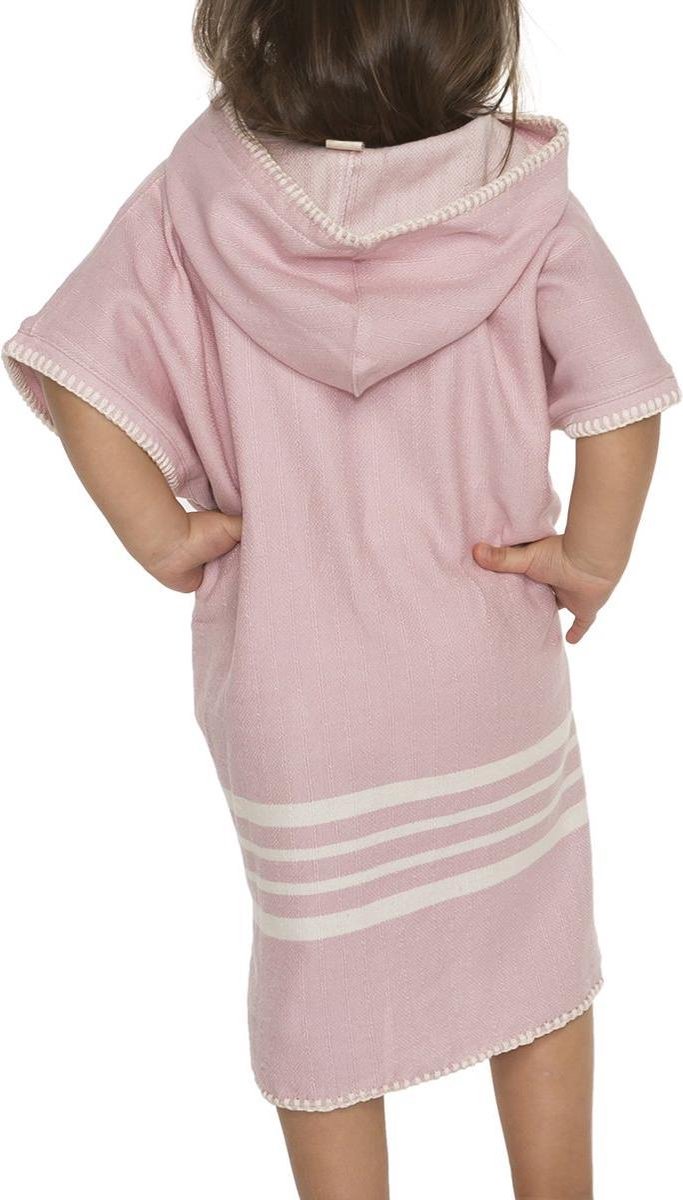 Kinder Strandponcho Hamam Rose Pink - 2-3 jaar - - jongens/meisjes/unisex pasvorm - poncho handdoek voor kinderen met capuchon - zwemponcho - badcape - badponcho van Kinder — afbeelding 3