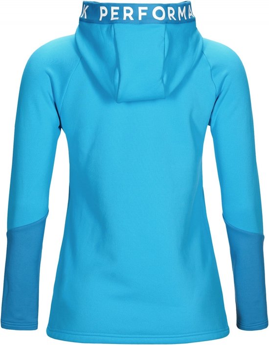 Peak Performance Rider Zip Hood Women Stretchy Midlayer L Blauw