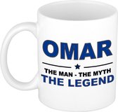 Omar The man, The myth the legend cadeau koffie mok / thee beker 300 ml