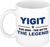 Yigit The man, The myth the legend cadeau koffie mok / thee beker 300 ml