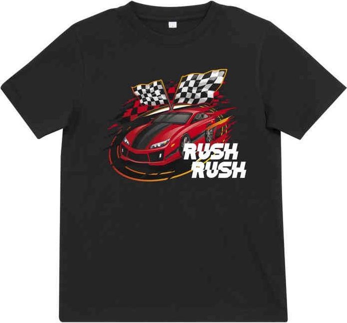 Urban Classics Car Race Kinder T-shirt Kids 146/152 Zwart