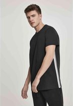 Urban Classics Heren Tshirt -S- Side Taped Zwart/Grijs