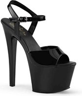 Pleaser Sandaal met enkelband, Paaldans schoenen -41 Shoes- SKY-309VL Paaldans schoenen Zwart