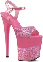 Pleaser Sandaal met enkelband, Paaldans schoenen -37 Shoes- FLAMINGO-809-2G Paaldans schoenen Roze