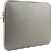 Tech Supplies - Luxe Kunstlederen Laptop Sleeve 14 Inch - 14" laptopsleeve - oa voor Apple Macbook Air / Pro -Hoes Kunstleer - Grijs
