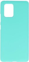 Bestcases Color Telefoonhoesje - Backcover Hoesje - Siliconen Case Back Cover voor Samsung Galaxy S10 Lite -  Turquoise