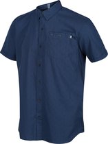 Regatta - Men's Dalziel Short Sleeved Shirt - Outdoorshirt - Mannen - Maat XXXL - Blauw