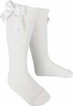 iN ControL Kniekousen - 2 pack SATIJNEN STRIK - BRIGHT WHITE 19/22