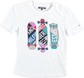 Tommy hilfiger wit t-shirt - jongen - Maat 164