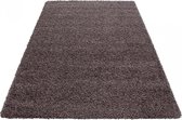 Himalaya Basic Shaggy vloerkleed Taupe Hoogpolig- 80x250 CM.