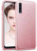Samsung Galaxy A50 Hoesje Glitters Siliconen TPU Case licht roze - BlingBling Cover