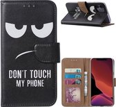 Bookcase Geschikt voor: iPhone 11 Pro Max - Don't Touch My Phone - portemonee hoesje