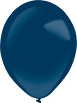 Amscan Ballonnen Metallic 28 Cm Latex Donkerblauw 50 Stuks