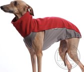 DG Outdoor waterdichte fleece hondenjas rood - Maat 8  (5-15kg) DGS3