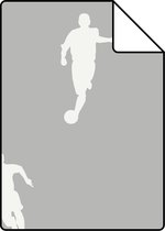 Proefstaal ESTAhome behang voetbalspelers taupe - 128801 - 26,5 x 21 cm