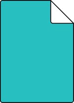 Proefstaal ESTAhome behang effen turquoise - 137009 - 26,5 x 21 cm
