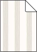 Proefstaal ESTAhome behang strepen beige - 127615 - 26,5 x 21 cm