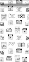Caméras polaroid papier peint intissé HD noir et blanc - 138843 de ESTAhome