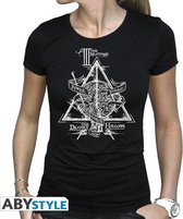 HARRY POTTER - Tshirt "Deathly Hallows" woman SS black - basic