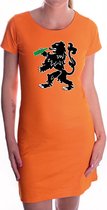 Oranje jurkje bier drinkende leeuw voor dames - Koningsdag / EK-WK kleding shirts XL