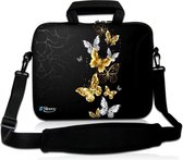 Laptoptas 15,6 inch vlinders goud - Sleevy