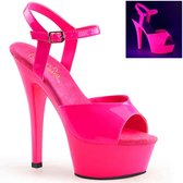 Pleaser Sandaal met enkelband -42 Shoes- KISS-209UV US 12 Roze