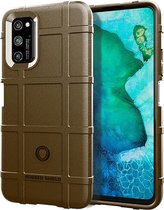 Voor Huawei Honor V30 Pro Full Coverage Shockproof TPU Case (Bruin)