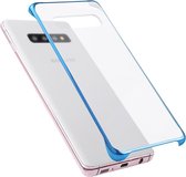 Ultradunne transparante plating pc protestantse achterkant van de behuizing voor Galaxy S10 (blauw)