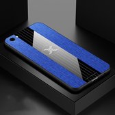 Voor Vivo Y66 XINLI stiksels textuur schokbestendige TPU beschermhoes (blauw)