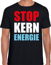 Stop kern energie demonstratie / protest t-shirt zwart voor heren M