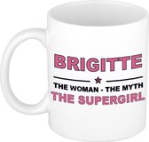 Brigitte The woman, The myth the supergirl cadeau koffie mok / thee beker 300 ml