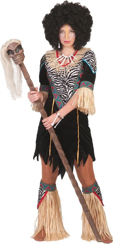 Jungle & Afrika Kostuum | Inboorling Dame Smurfafa | Vrouw | Maat 44-46 | Carnaval kostuum | Verkleedkleding