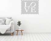 Muursticker Love -  Lichtgrijs -  140 x 112 cm  -  woonkamer  engelse teksten  alle - Muursticker4Sale