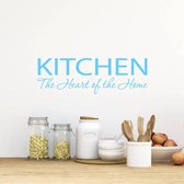 Muursticker Kitchen The Heart Of The Home -  Lichtblauw -  80 x 27 cm  -  keuken  engelse teksten  alle - Muursticker4Sale
