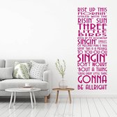 Muursticker Rise Up This Mornin Smiled With The Rising Sun -  Roze -  58 x 160 cm  -  alle muurstickers  woonkamer  engelse teksten - Muursticker4Sale