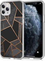 iMoshion Hoesje Geschikt voor iPhone 11 Pro Hoesje Siliconen - iMoshion Design hoesje - Zwart / Meerkleurig / Goud / Black Graphic