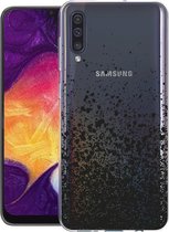iMoshion Hoesje Geschikt voor Samsung Galaxy A30s / A50 Hoesje Siliconen - iMoshion Design hoesje - Zwart / Transparant / Splatter Black
