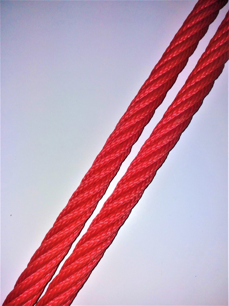 Hercules touw (staal versterkt) rood 5 meter