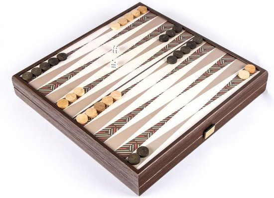 Thumbnail van een extra afbeelding van het spel Vintage Style - 4-in-1 combo backgammon-schaak-dam-ludo-snakes  Top Kwaliteit