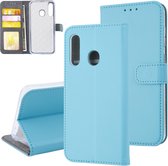 LichtBlauw hoesje Samsung Galaxy M40 - Book Case - Pasjeshouder - Magneetsluiting (M405F)