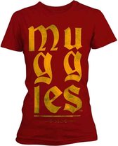 Harry Potter Dames Tshirt -S- Muggles Rood