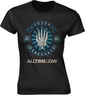 All Time Low Dames Tshirt -S- Skele Spade Zwart