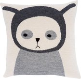 Luckyboysunday Kussensloop 70 Cm Junior Alpaca-wol Wit/grijs